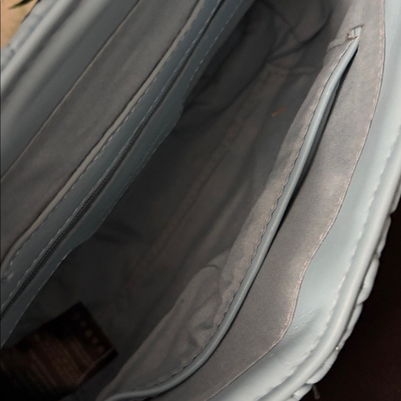 Badgley Mischka. Blue Quilted Crossbody Bag - Picture 6 of 13